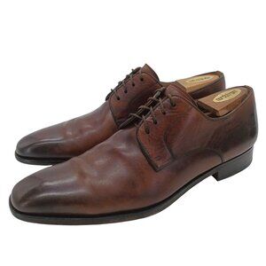 Magnanni Shoes Mens Size 9.5 Brown Leather Oxford Dress Formal Lace Up Spain